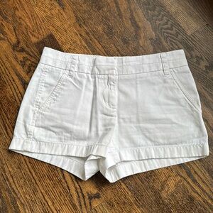 J Crew white Chino shorts. Size 00